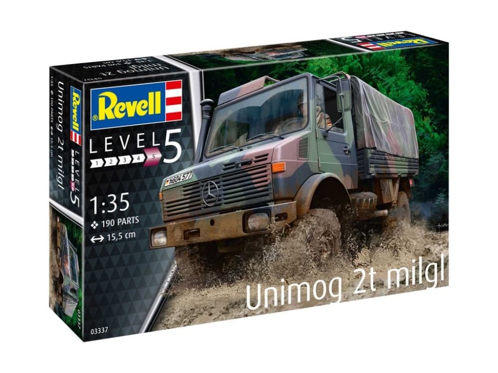 Сглобяем модел, Revell, Unimog 2T milgl, 190 части