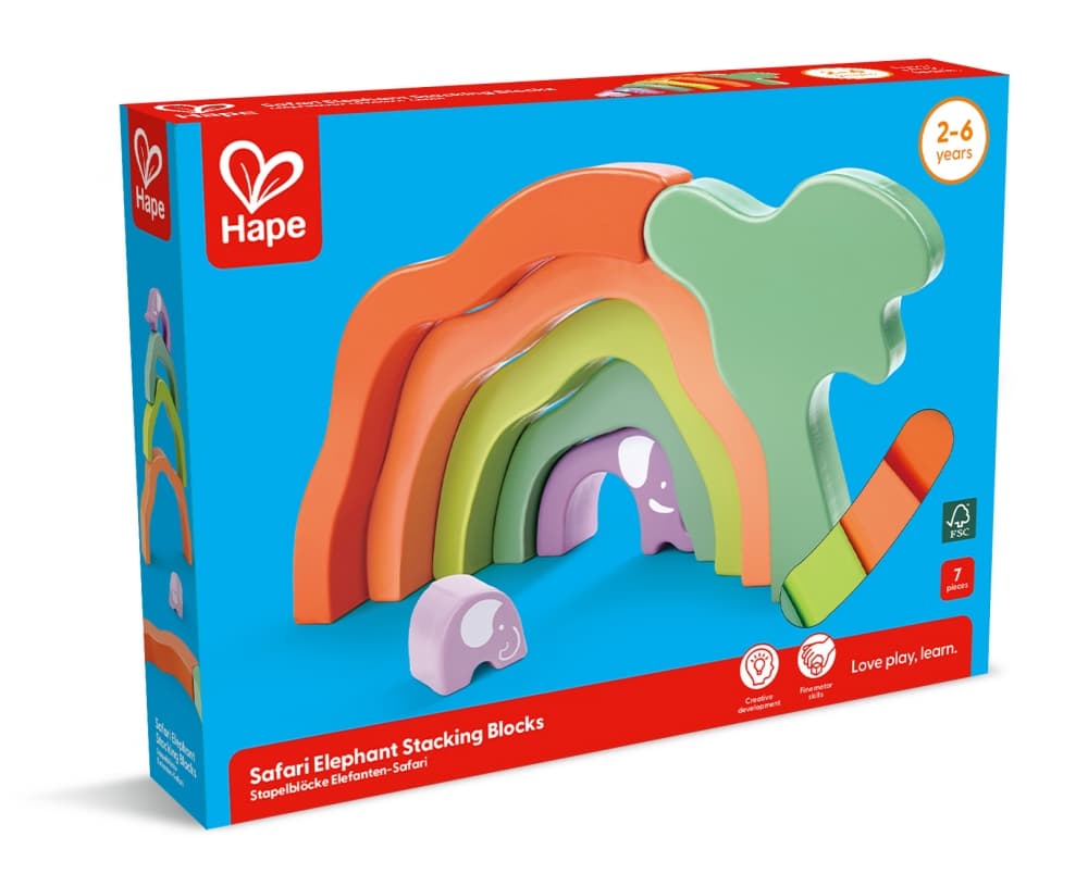 Форми за подреждане, Hape, Сафари Слон, 7 части