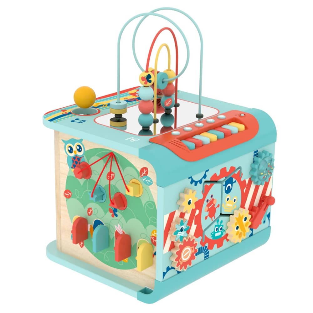 Интерактивна играчка, Hape, Магически музикален куб 4 в 1