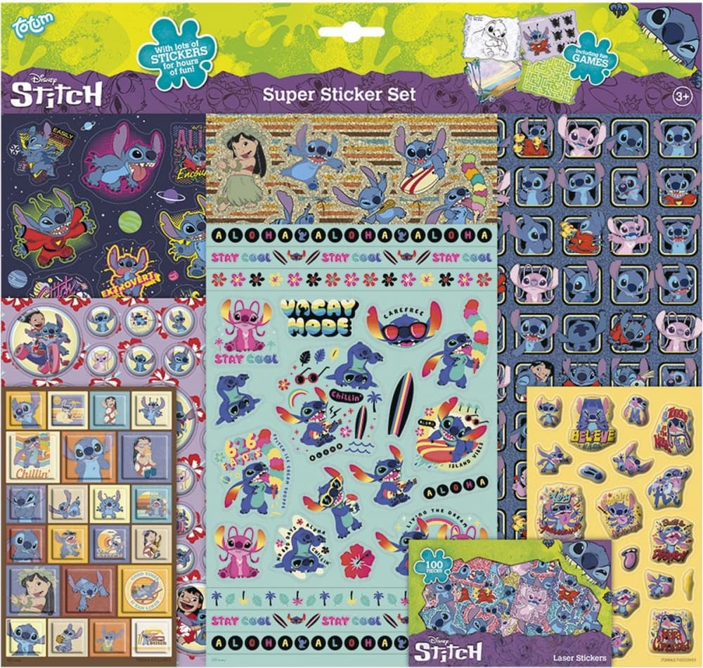 Комплект стикери, Totum, Disney Stitch, 11 части