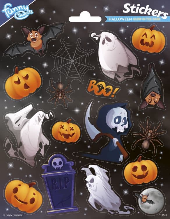 Фосфоресциращи стикери, Totum, Halloween, 15 броя