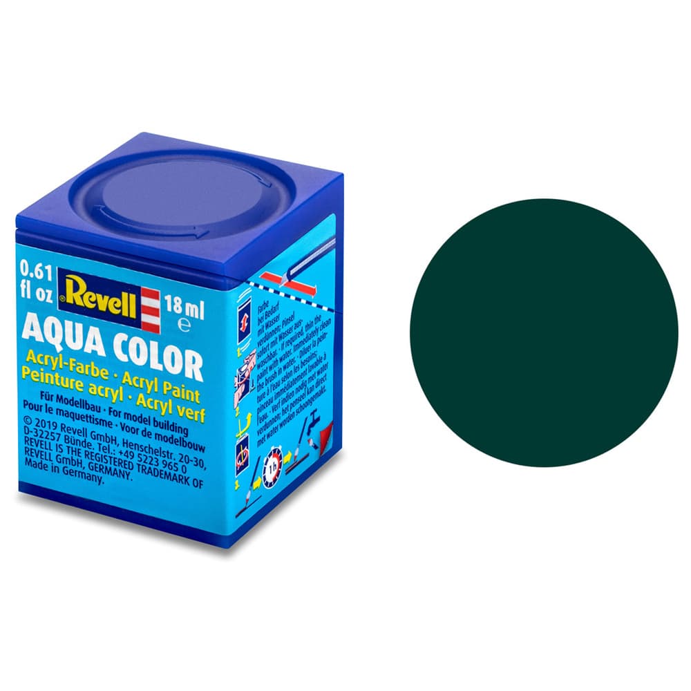 Акрилна боя, Revell, Aqua Black Green 4036140, Мат