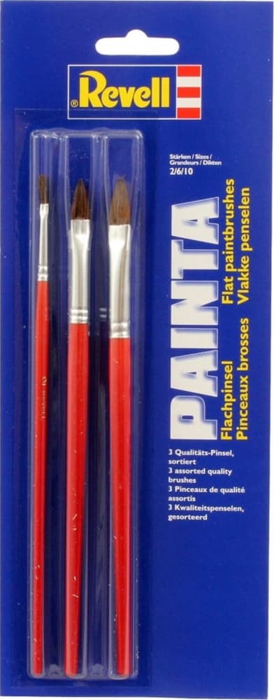 Комплект плоски четки, Revell, Painta, 3 броя