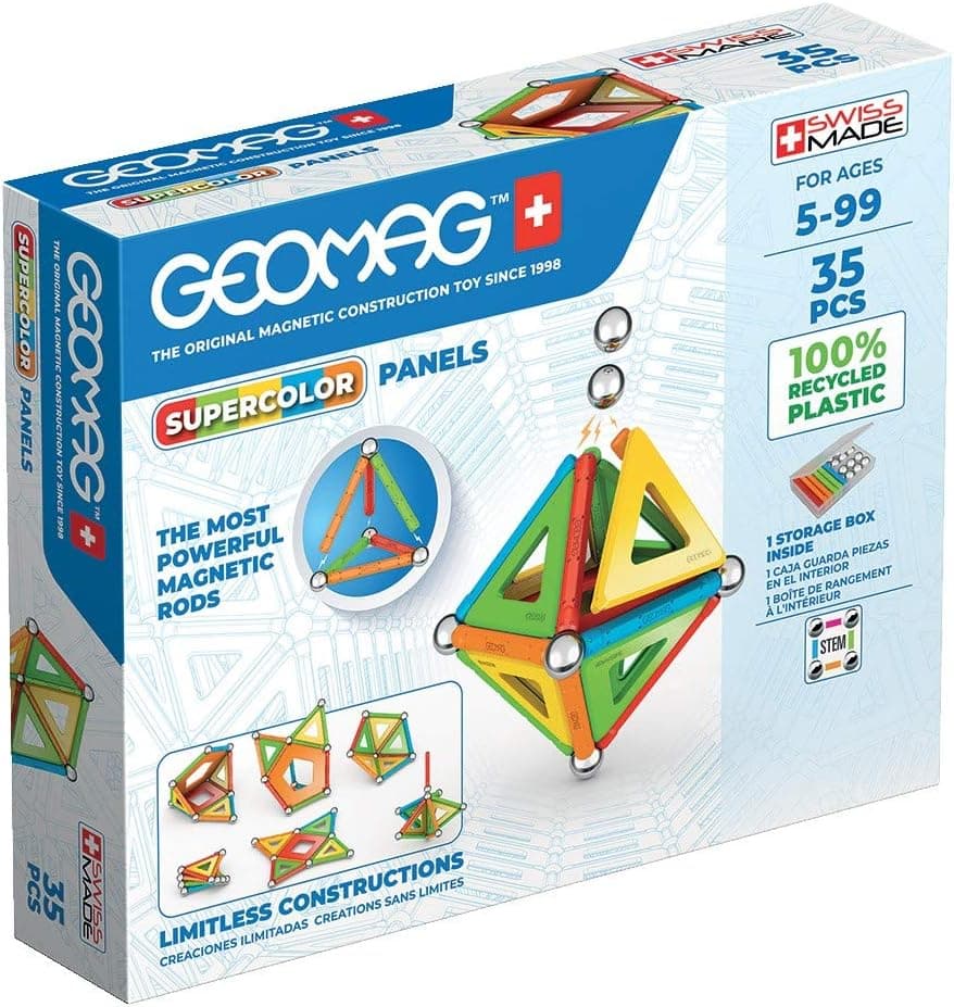 Магнитен конструктор, Geomag, Supercolor Panels, 35 части