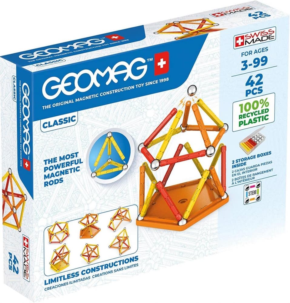 Магнитен конструктор, Geomag, Classic, 42 части
