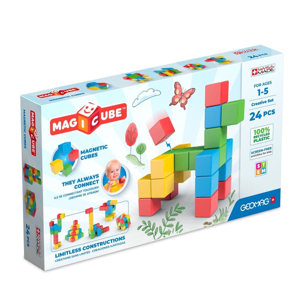 Магнитен конструктор, Geomag, Magicube, Creative, 24 части
