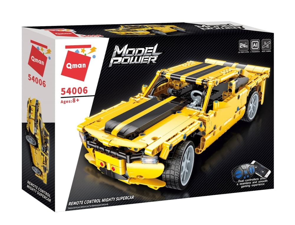 Конструктор, Qman, Model Power, Мощен автомобил с RC управление, 501 части