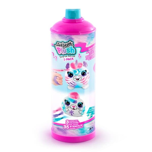 Творчески комплект, Canal Toys, Мини плюшена играчка за оцветяване, 10 см, 2 броя