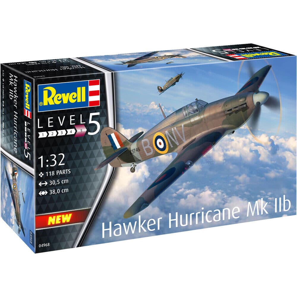 Сглобяем модел, Revell, Самолет Hawker Hurricane Mk. IIb, 118 части