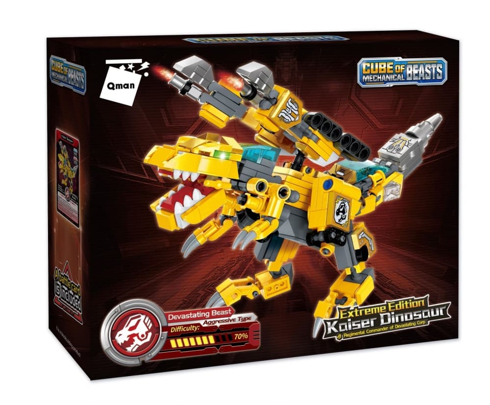Конструктор, Qman, Mechanical Beasts, Кайзер Динозавър, 292 части