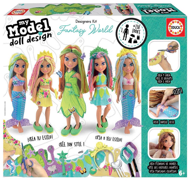 Образователна игра, Educa, Fantasy World, My Model, Дизайн на кукла, Фантазия