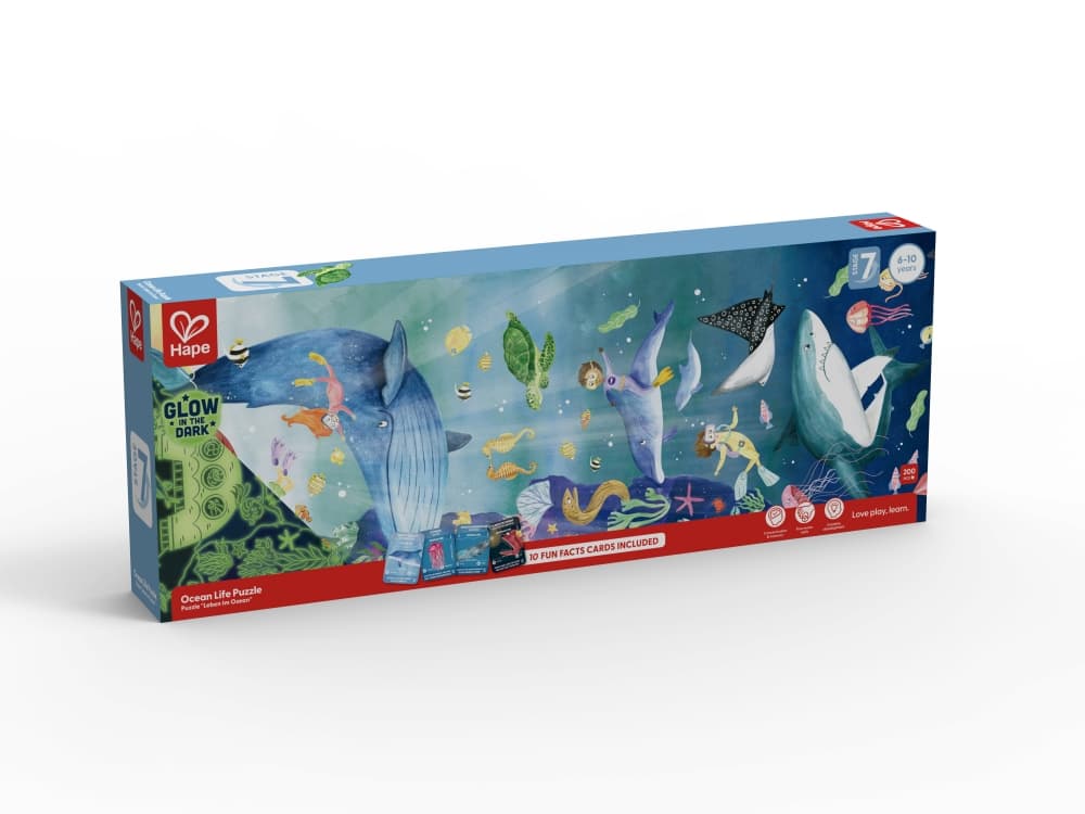Пъзел, Hape, Океан, Свети на тъмно, 200 части