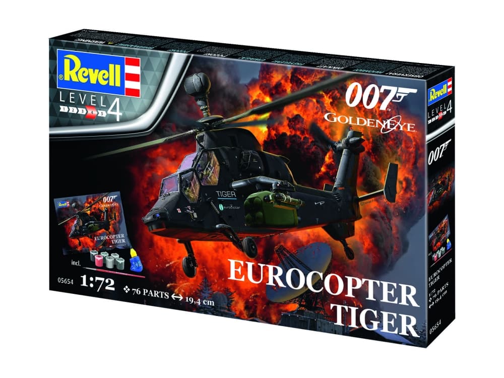 Комплект за сглобяване, Revell, Eurocopter Tiger, James Bond 007 GoldenEye, 76 части