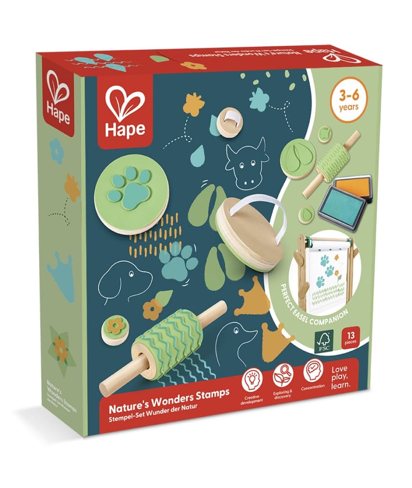Комплект печати, Hape, Чудесата на природата, 13 части