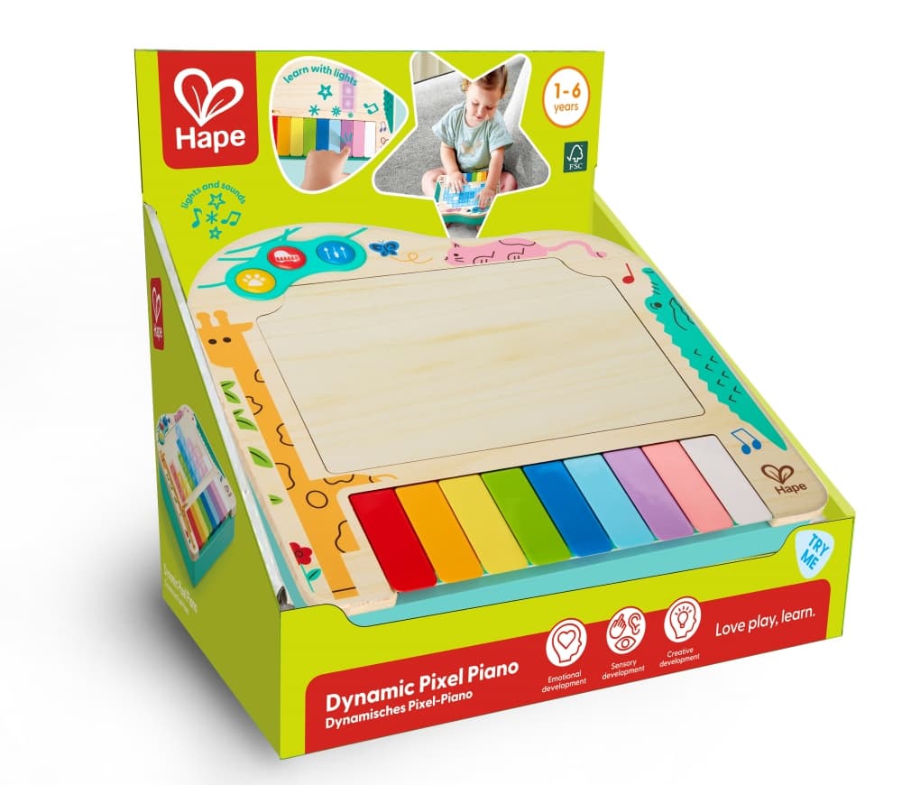 Дървено пиксел пиано, Hape