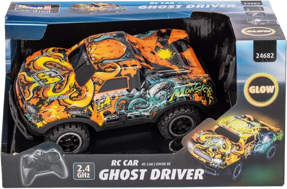 Автомобил с радио управление, Revell, Призрачен шофьор, Оранжев, RC
