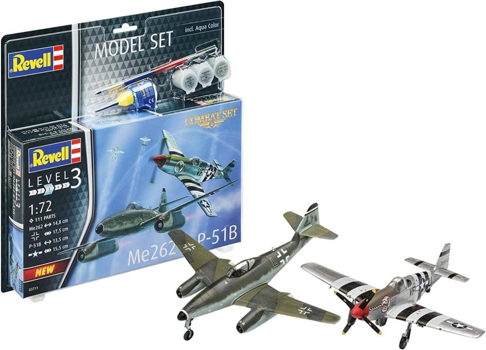 Сглобяем модел, Revell, Комплект самолети, Me262 - P-51B Mustang