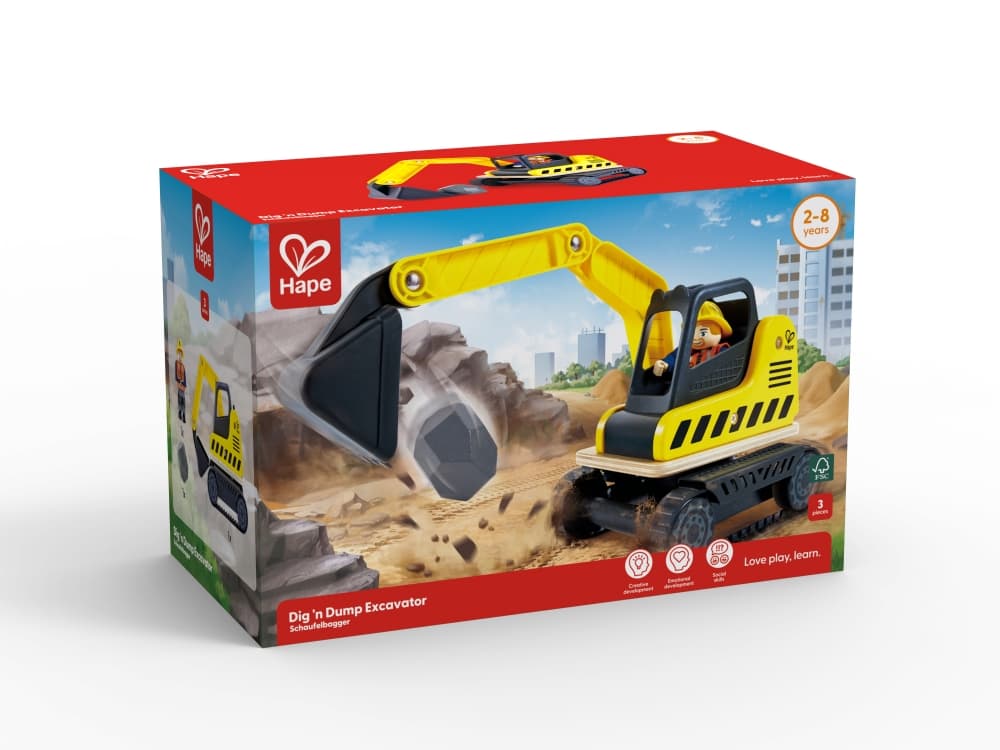 Детски дървен багер, Hape