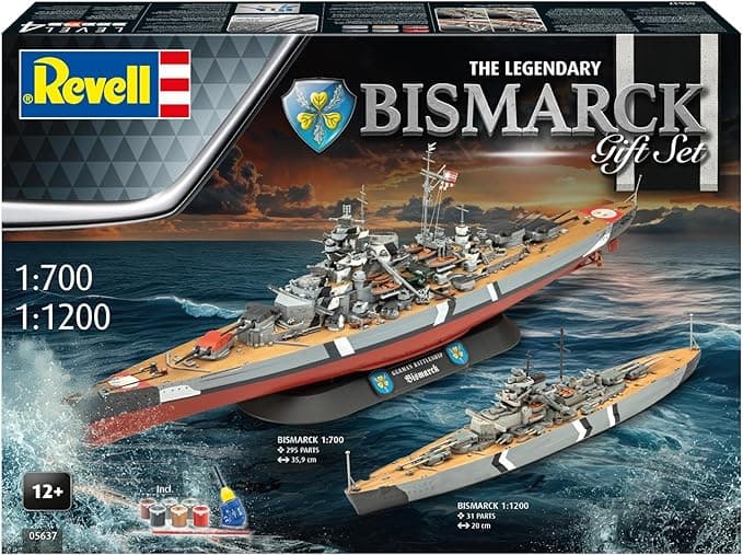 Сглобяем модел, Revell, Подаръчен комплект Легендарният Бисмарк, с аксесоари