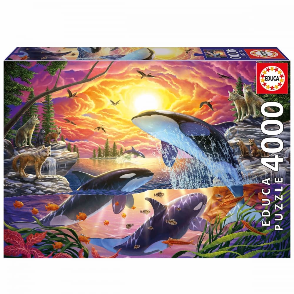 Пъзел, Educa, Косатки и вълци, 4000 части