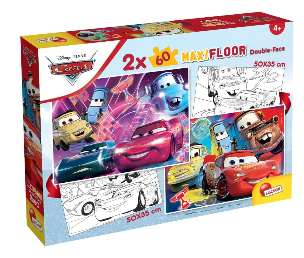 Пъзел, Lisciani, Cars, Двулицев пъзел 2 x 60 части