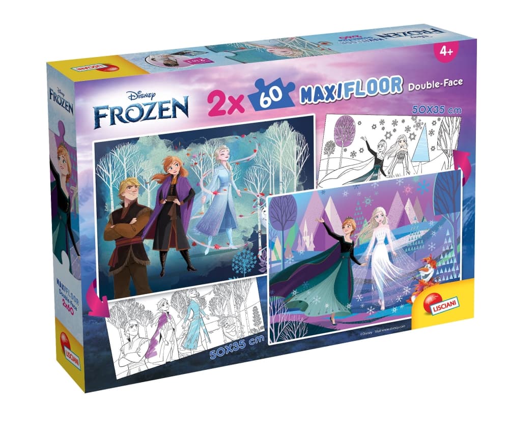 Пъзел, Lisciani, Frozen, Двулицев пъзел 2 x 60 части