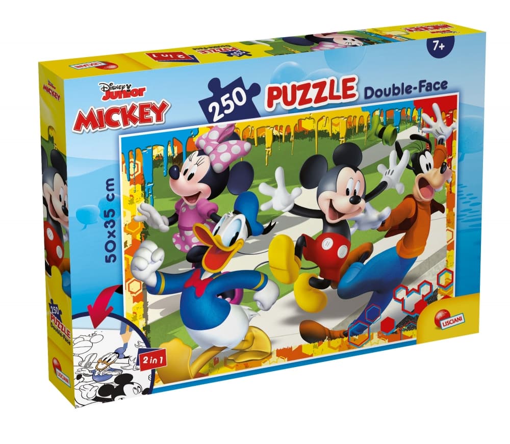 Пъзел, Lisciani, Mickey Mouse, Двулицев пъзел 250 части