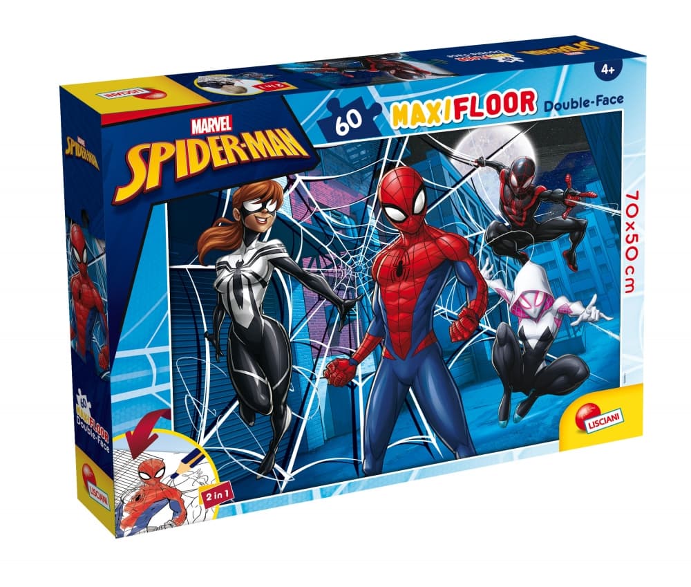 Пъзел, Lisciani, Spider-man, Двулицев пъзел 60 части