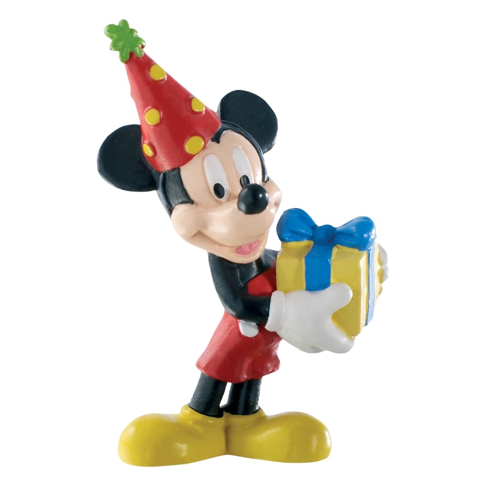 Колекционерска фигурка, Walt Disney, Bullyland, Мики Маус с подарък