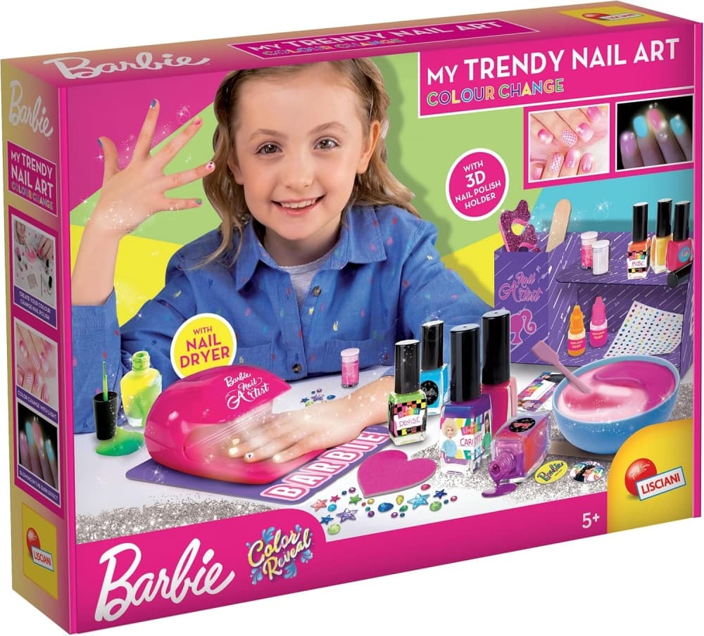 Творчески комплект, Lisciani, Barbie, Направи си сам лакове за нокти