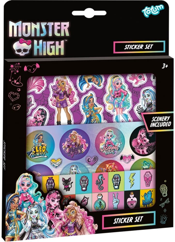 Комплект стикери, Totum, Monster High, 4 части