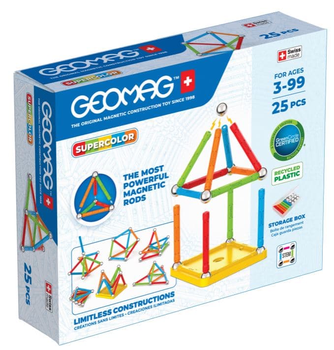 Магнитен конструктор, Geomag, Supercolor, 25 части