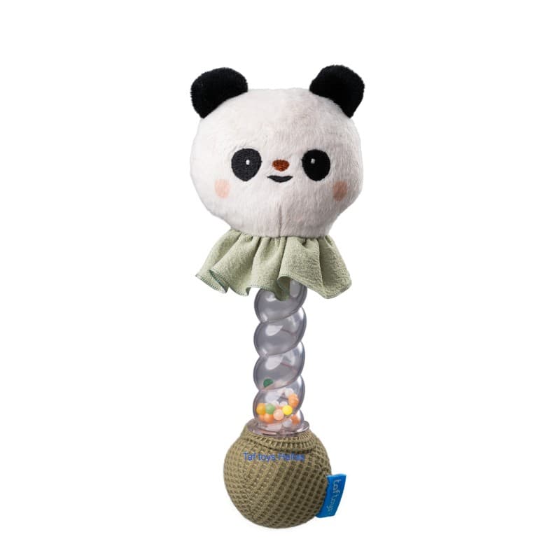 Бебешка мека дрънкалка на стик, Taf Toys, Панда Памела, 20 см