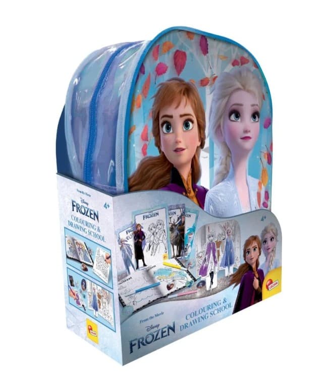 Творчески комплект, Lisciani, Frozen, 2 в 1 раница с комплект за рисуване
