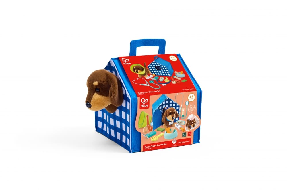 Комплект за игра, Hape, Ветеринарски комплект, 16 части