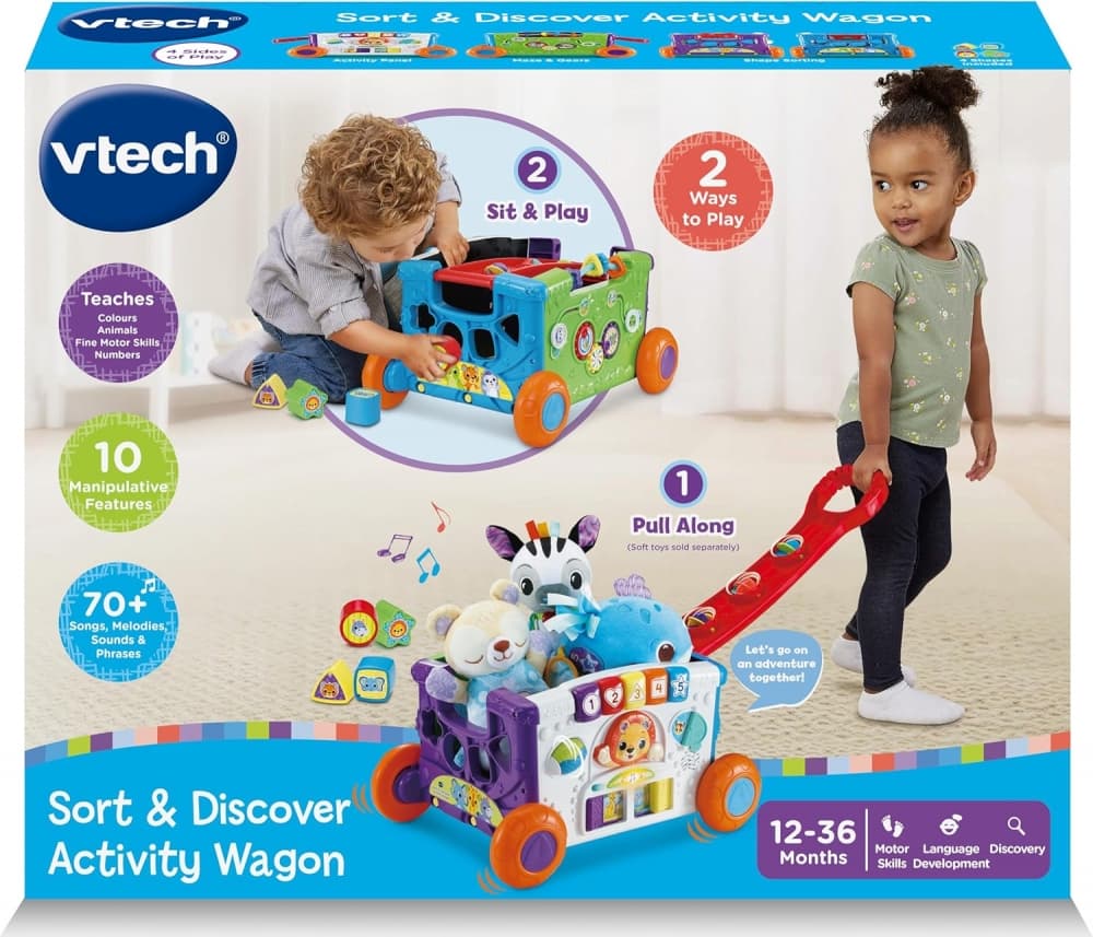 Интерактивна играчка, Vtech, Количка за дърпане с активности