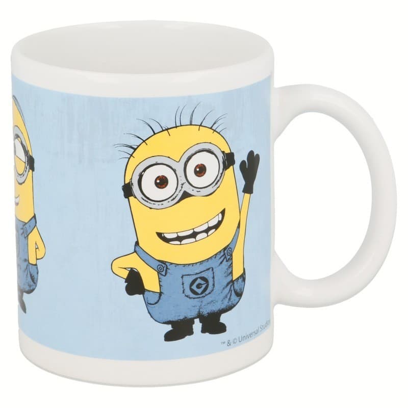 керамична чаша Minions rules 325 мл унисекс, син фон