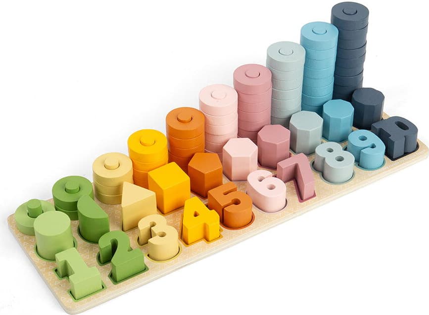 Bigjigs Дървена ЕКО игра за броене от 1 до 10