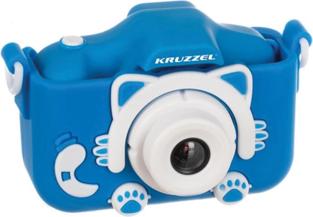 Синя цифрова Full HD камера с + 32GB карта памет и вградени игри и селфи камера - Kruzzel