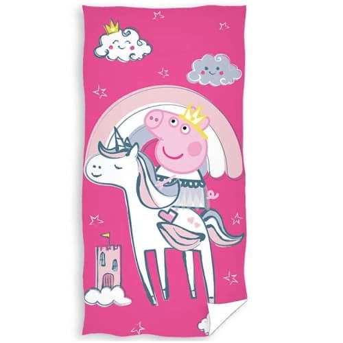 Детска плажна кърпа 70х140 Peppa Pig еднорог