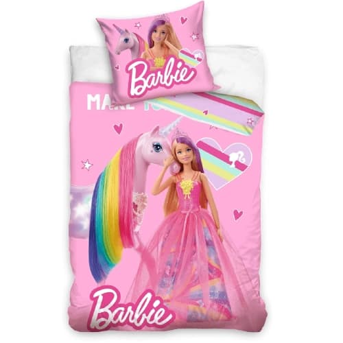Спално бельо Barbie and Unicorn 140 x 200 cm / 65 x 65 cm