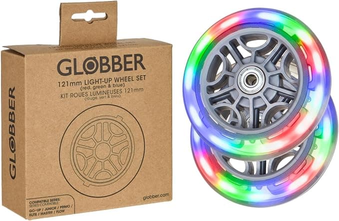 Комплект от 2 бр.предни LED светещи колела АВЕС 5 за тротинетки Globber Primo/EVO/Elite
