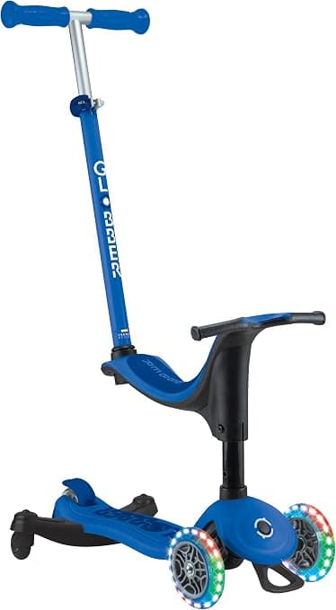 Тротинетка 4 в 1 GLOBBER GO UP SPORTY LIGHTS 360° - синя