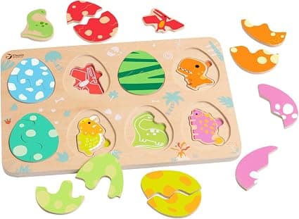 Дървен пъзел с динозаври Classic World от 25 части, 18+ месеца