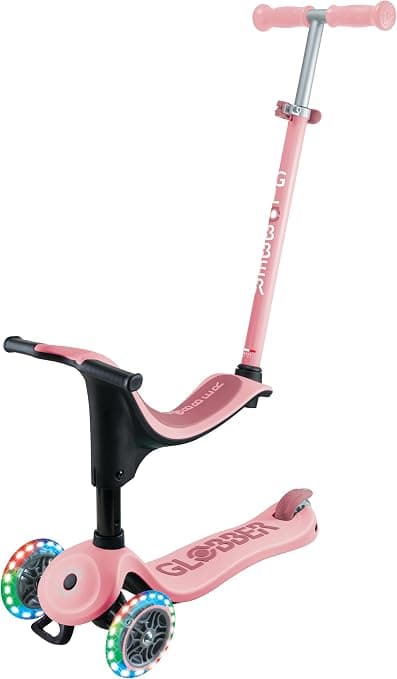 Тротинетка със седалка 4 в 1 GLOBBER GO UP SPORTY LIGHT - пастелно розова
