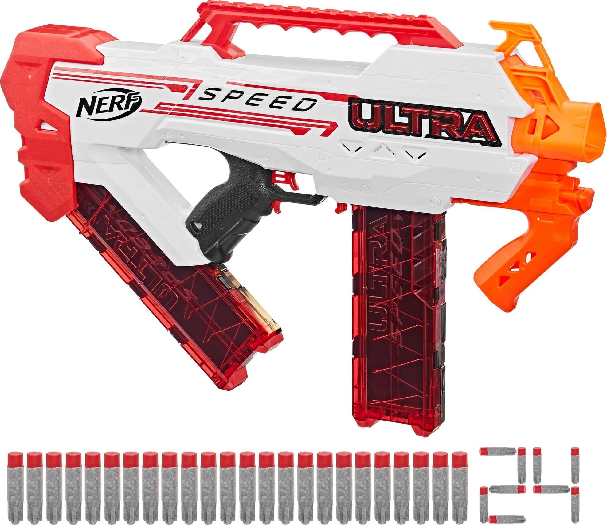 Hasbro Nerf Ultra Speed Blaster F4929 - Nerf бластер с 24 патрона (бял)
