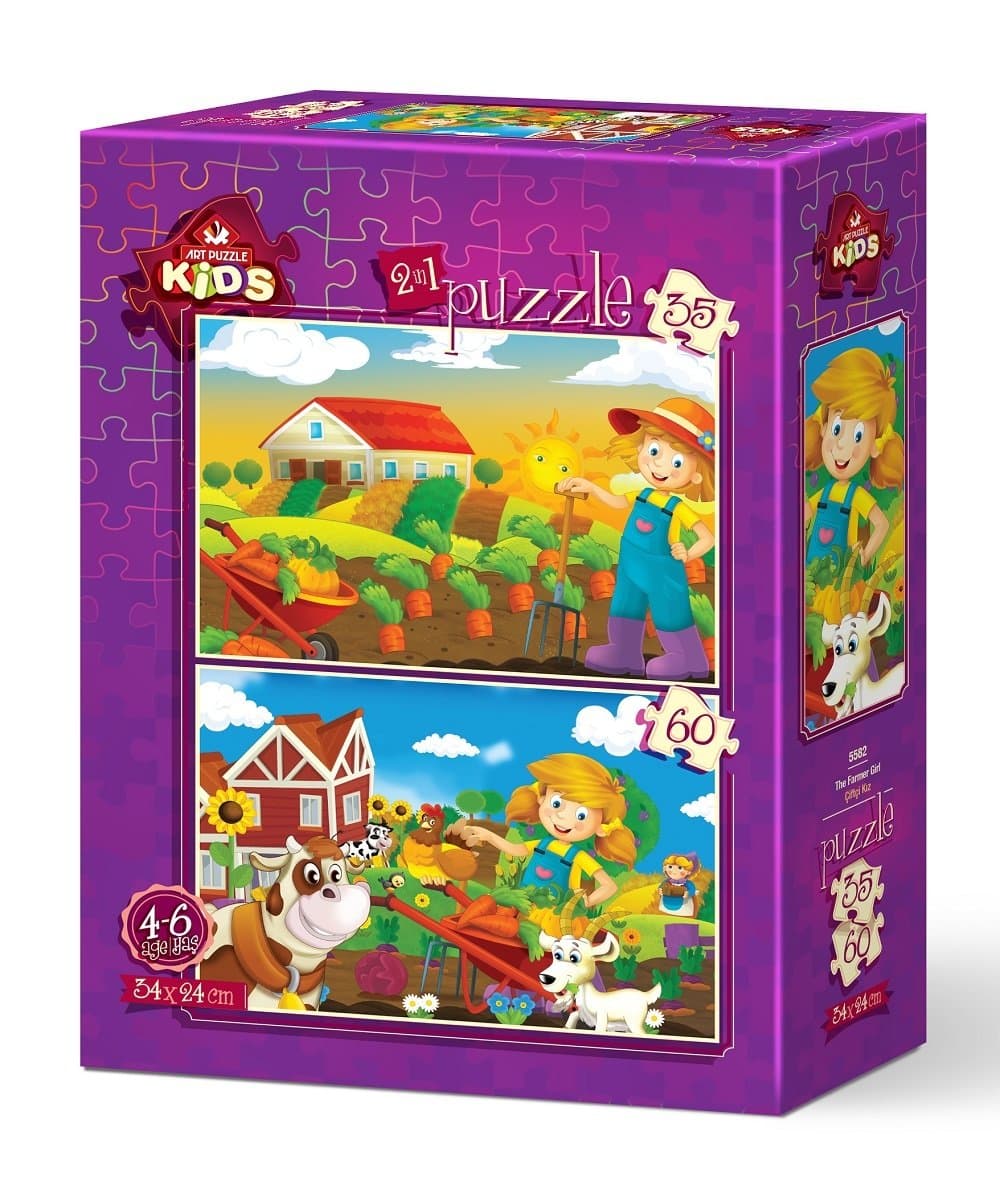 Пъзел 2 в 1 Art Puzzle 35 + 60 части Момичето на фермата