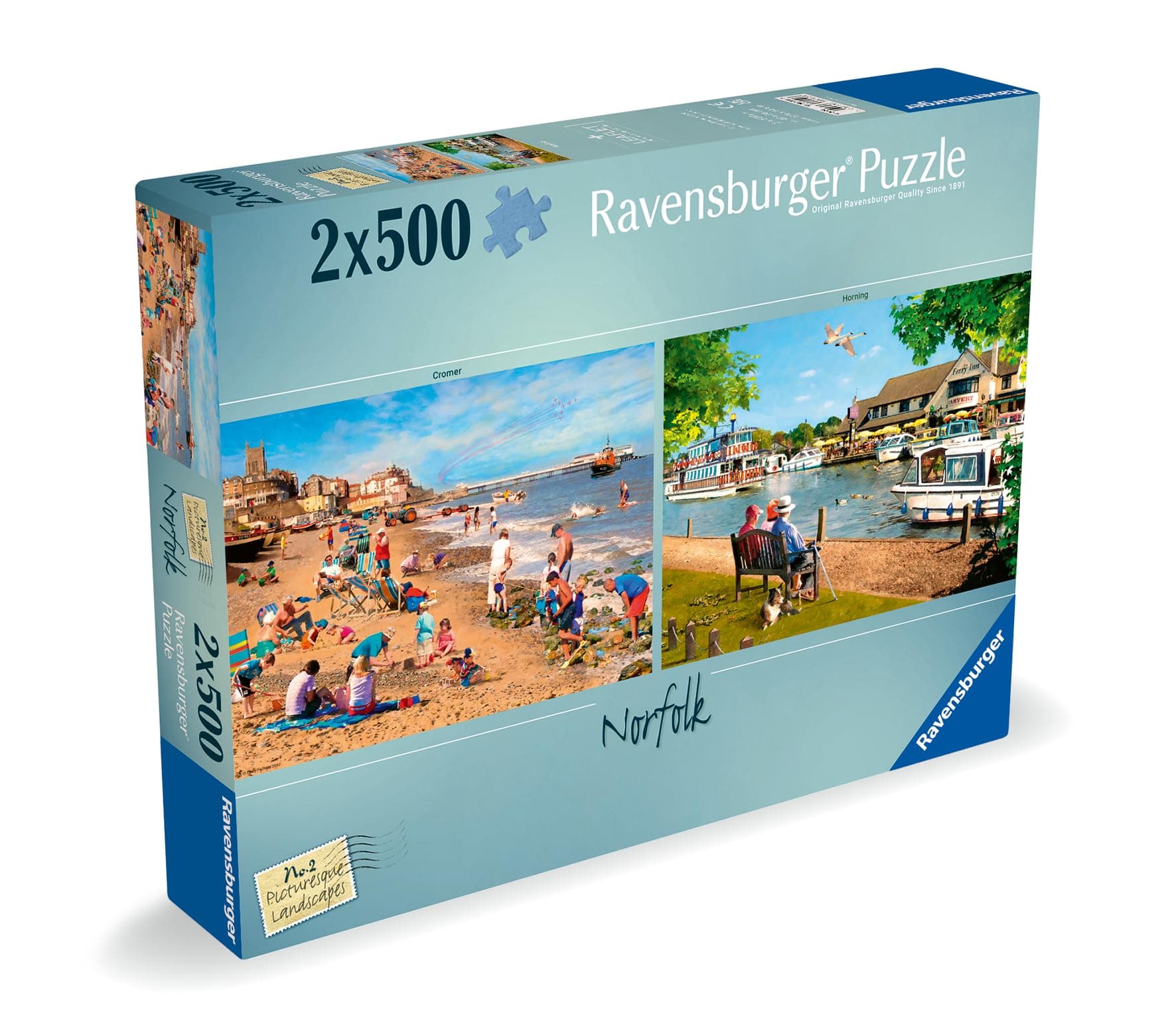 Пъзел Ravensburger 2x500 ел. - Живописен Норфолк