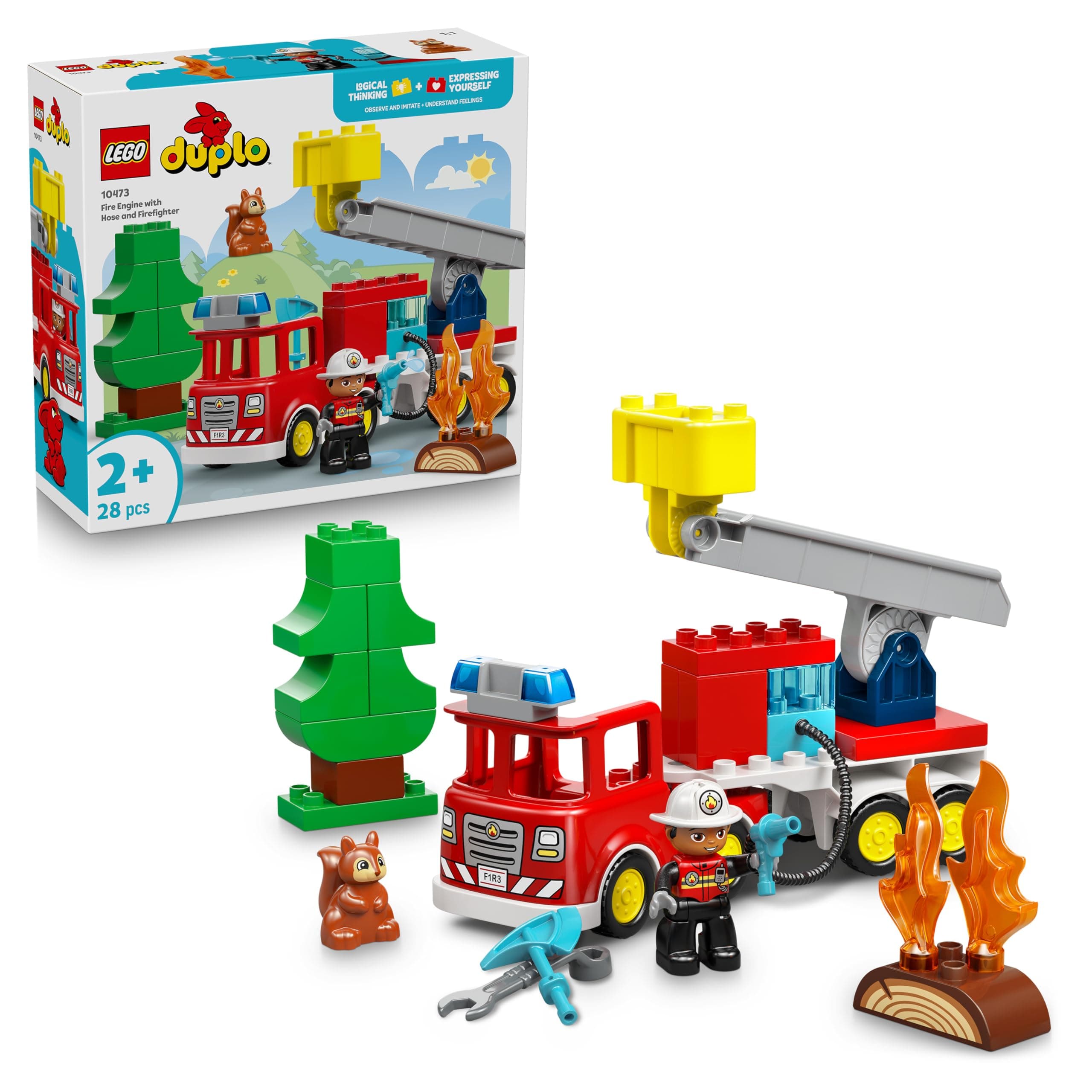LEGO® DUPLO 10473 - Пожарна кола с маркуч и пожарникар