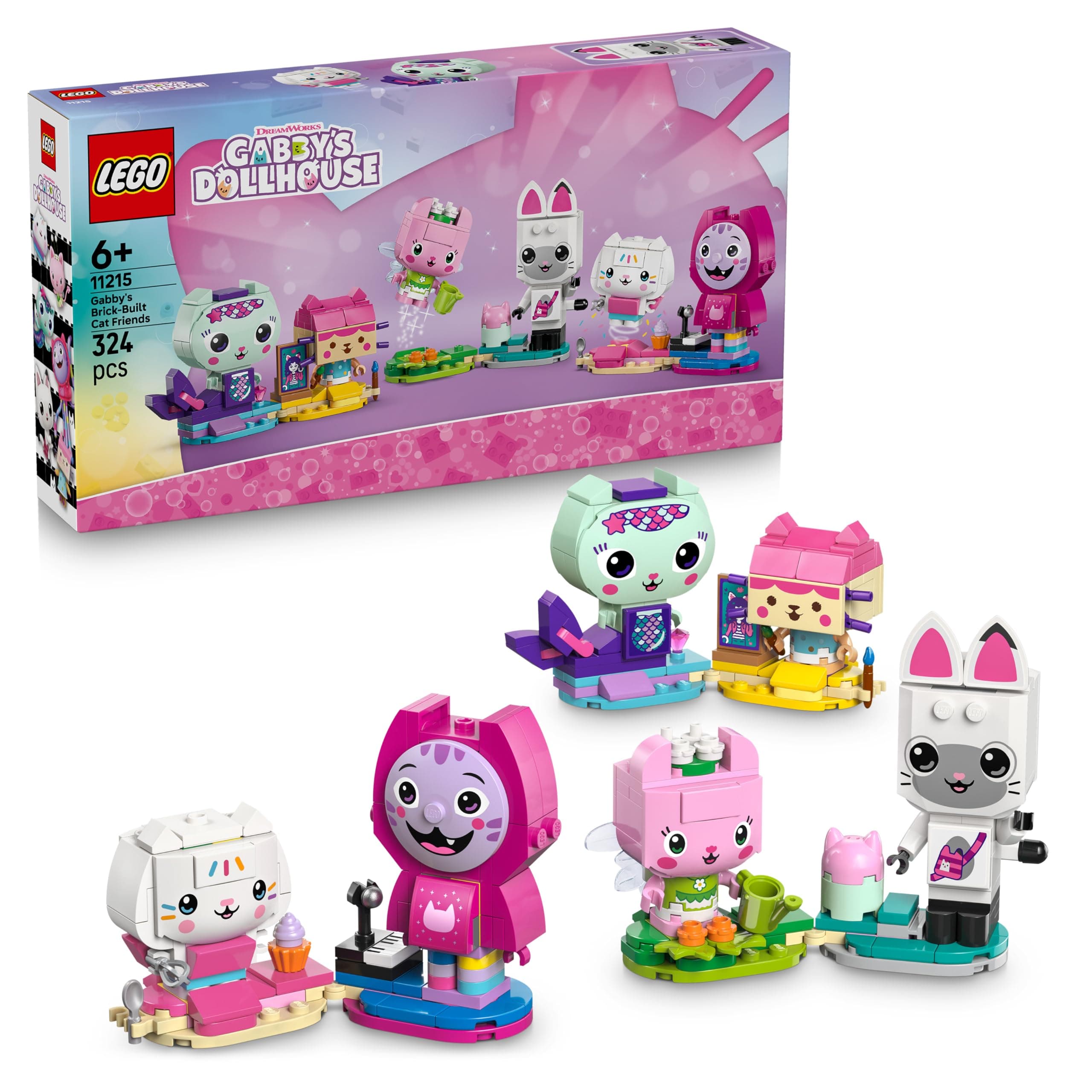LEGO® Gabby's Dollhouse 11215 - Котешките приятели от тухлички на Габи